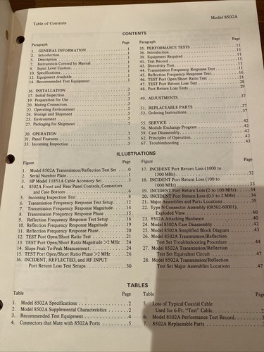 8502A Zestaw do testowania odbicia skrzyni biegów HP Instrukcja / Instrukcja serwisowa - KP422 - Zdjęcie 2 z 2