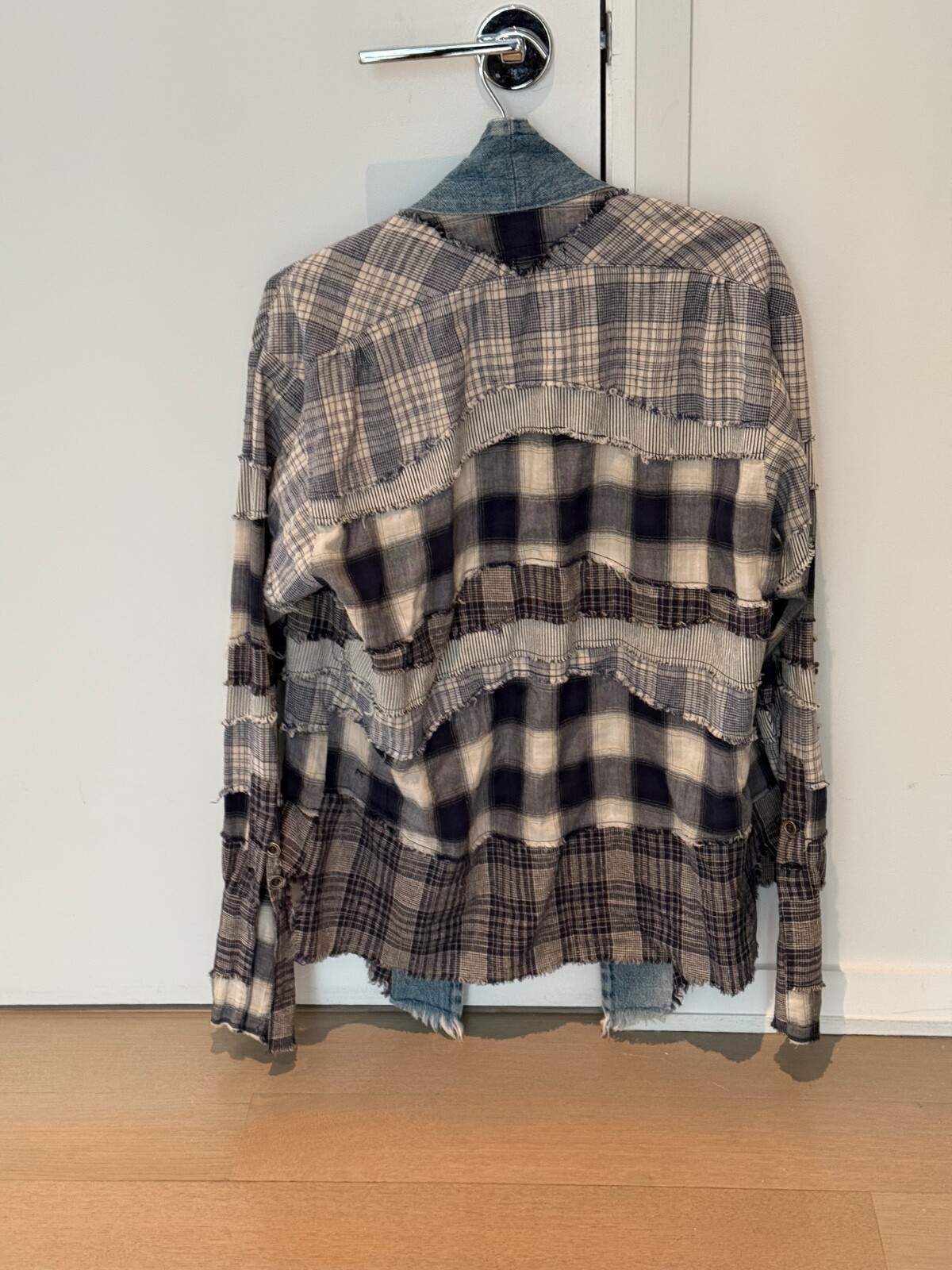 Greg Lauren Mixed Blue & White Patchwork Kimono S… - image 2