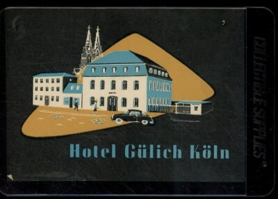 Hotel Gulich Koln Cologne Germany Luggage Label