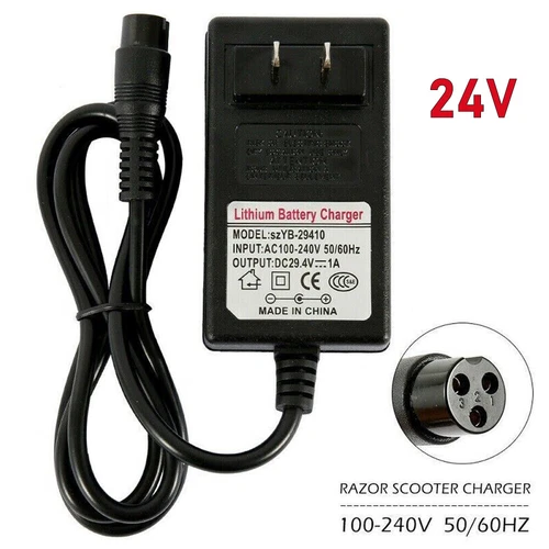 Electric Scooter Battery Charger for RAZOR E100 E200 E300 E125 E150 E500 24V 2A - Bild 1 von 11