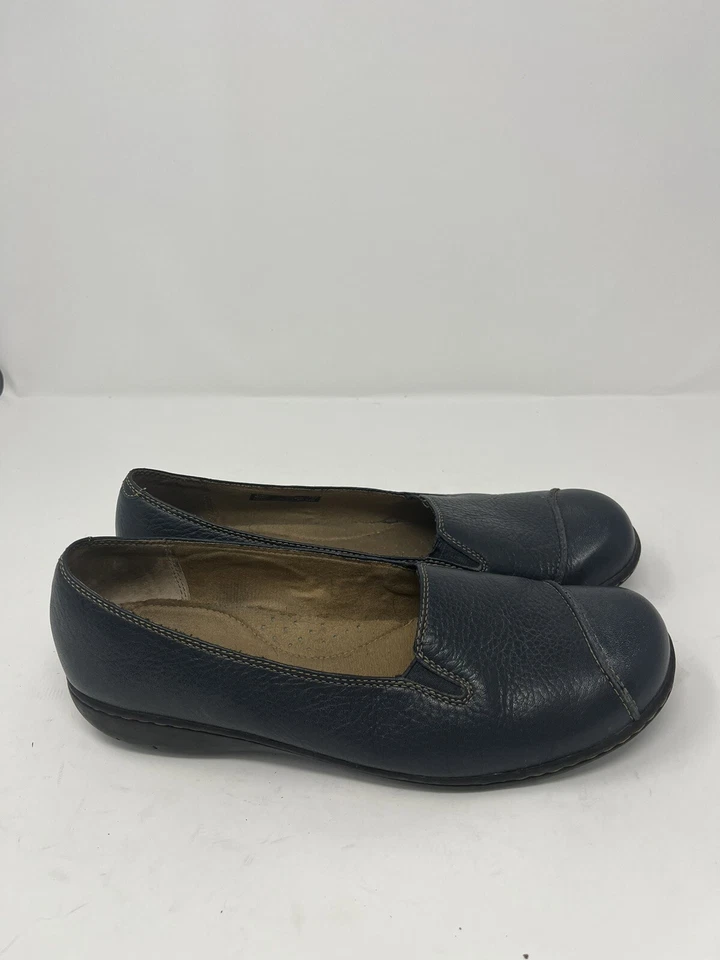 Zapatos Clarks Upper Leather Comfort para mujer Active Air talla 10 M azul marino Foto 2 de 4