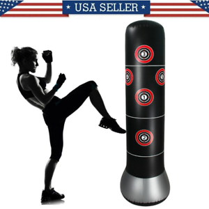 Inflatable Free Standing Punching Bag Boxing Cardio Kickboxing Fitness Training