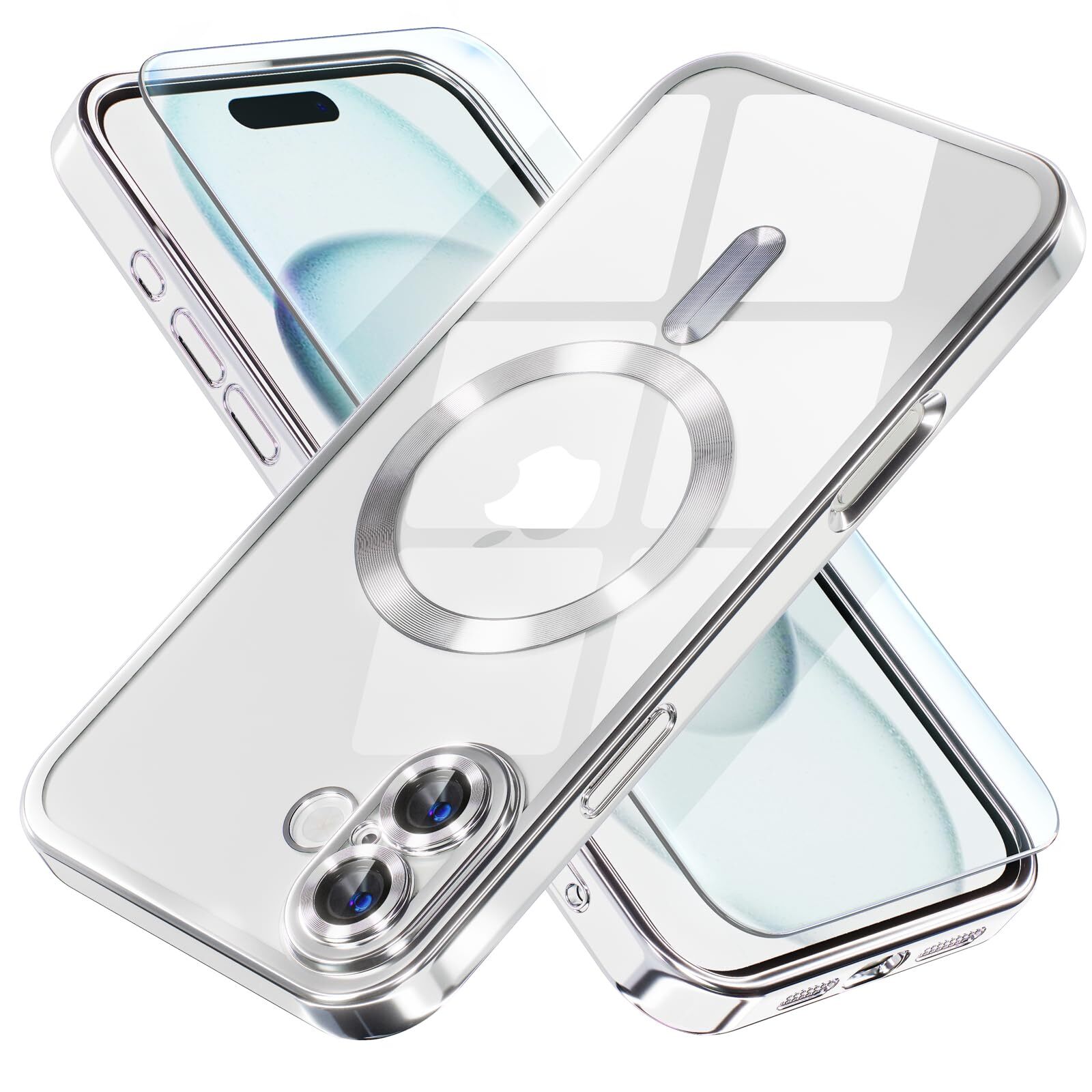 iPhone 16 Plus Case MagSafe Soft Clear Full Camera Lens Protector Durable Cover-image