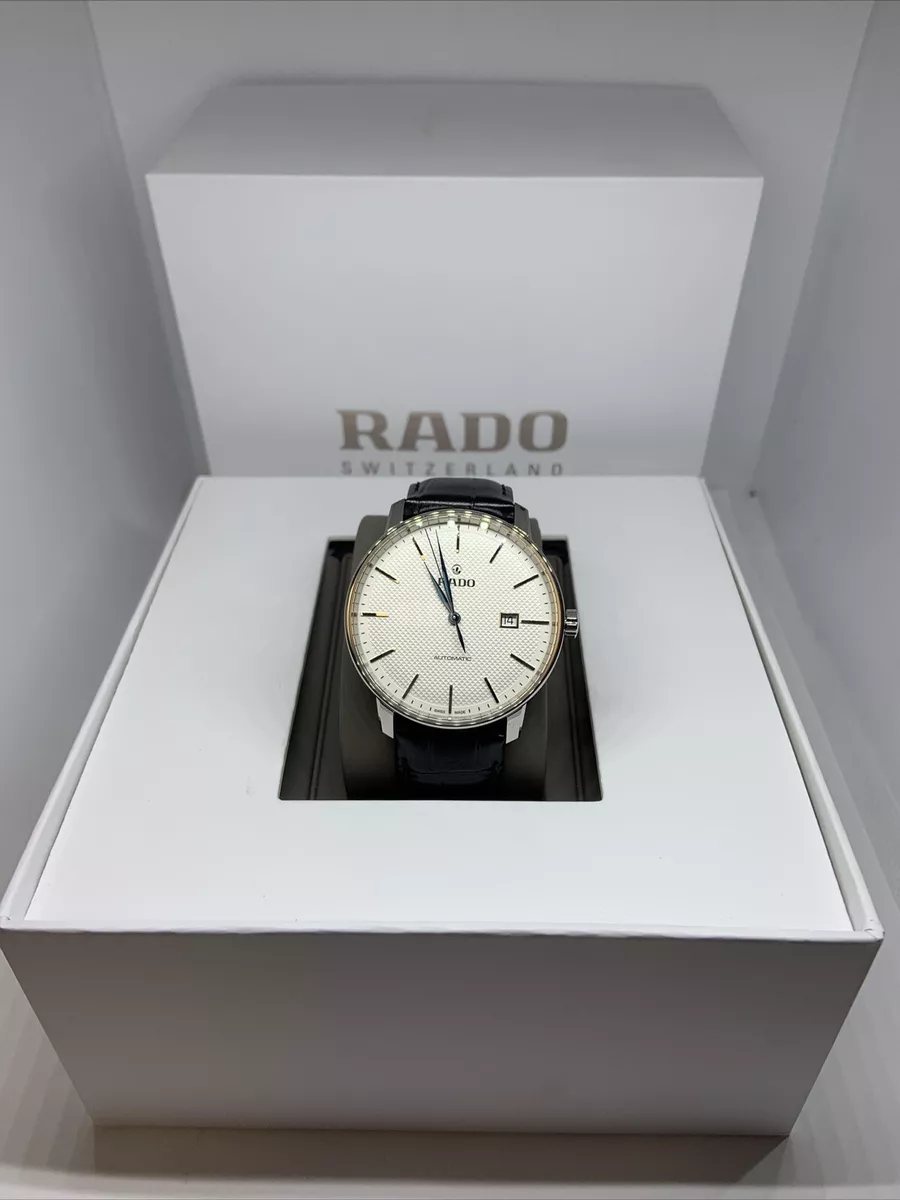 Rado Coupole 763.3876.4 Men s Black Leather Analog Dial Quartz