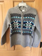 NWT Gymboree Boy Sweater Zip Up Cardigan Snow Day size 3T
