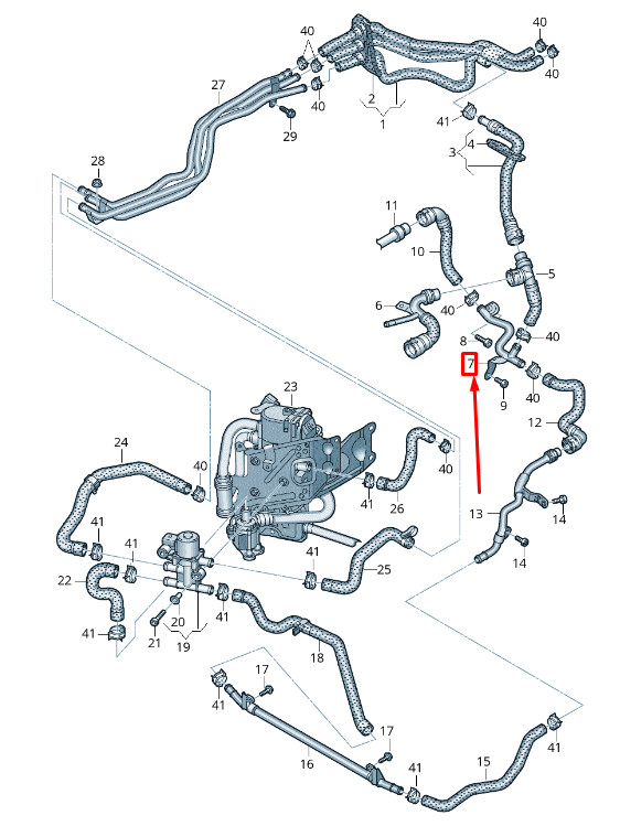 Tuyau de liquide de refroidissement pour Audi A6 C8 4K0819377Aa