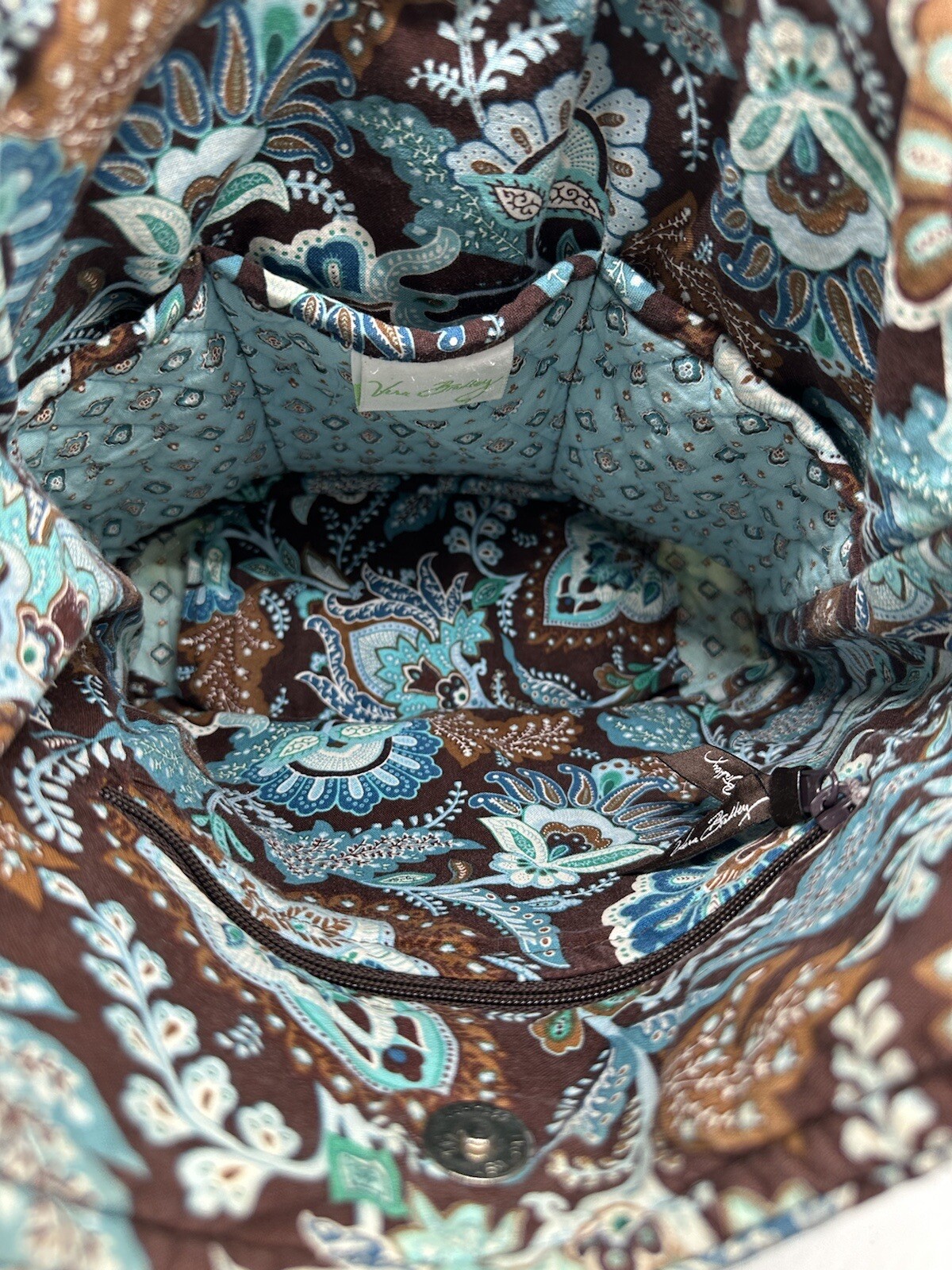 Vera Bradley Java Blue Brown purse ( Poor Conditi… - image 7