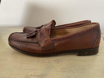 Allen Edmonds Made in USA Maxfield Tasseled Leather Loafer in Brown 12 D $275 Allen Edmonds Maxfield Brown Leather Tassled Loafers Shoes  main image 4