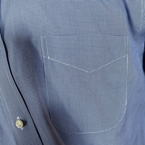 Brooks Brothers Herren Milano blau weiß Langarm Button Down Hemd 16,5 34 - Bild 3 von 9