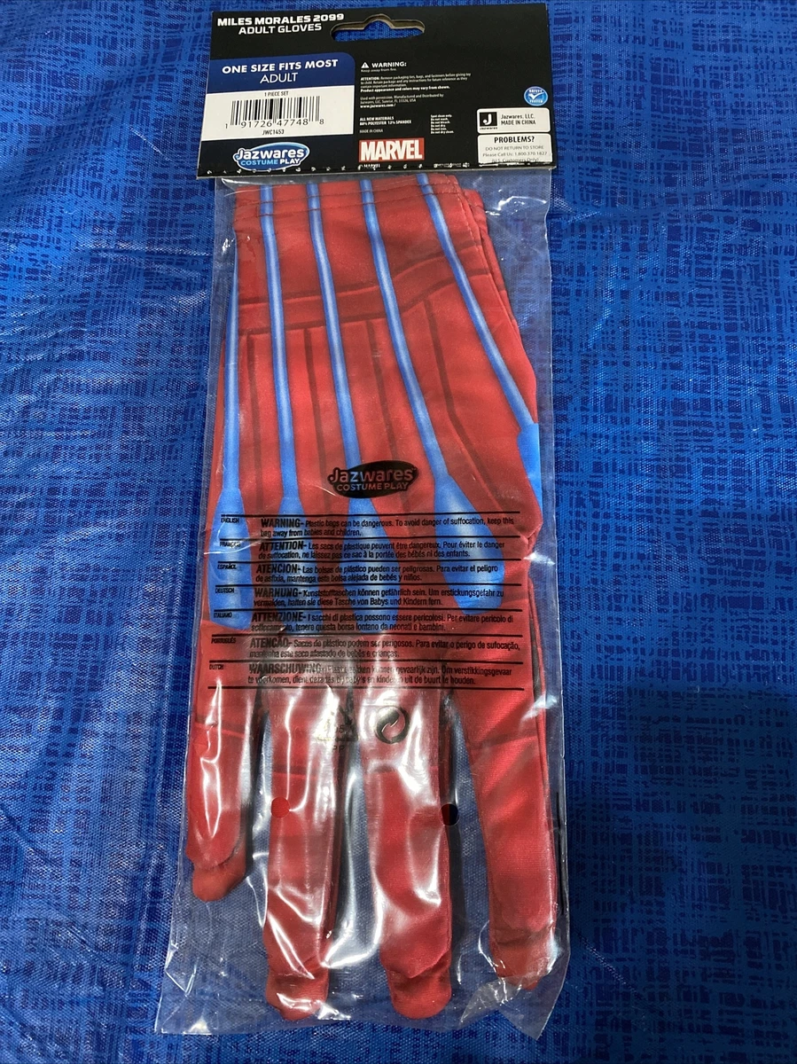 Marvel Spiderman Miles Morales 2099 Gamer Verse Adult Red Gloves