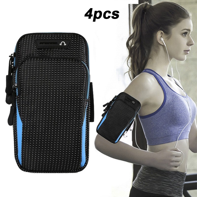 4PCS Sports Running Armband Bags Gym Fitness Yoga Cell Phone