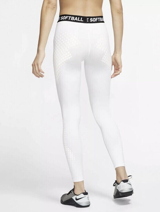 NWT60 NIKE Softball Womens DriFIT Vapor Slider Pants Tights White