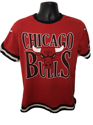 Chicago Bulls Vintage Ringer Shirt Jordan Pippen 90s Style Retro NBA A8