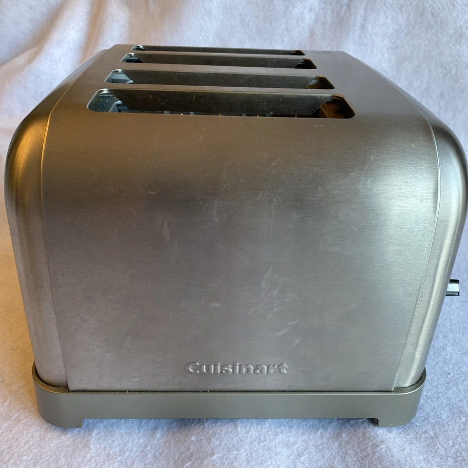 Tostadora Cuisinart Classic 4 rebanadas CPT-180DL negra/acero inoxidable usada en excelente estado Foto 4 de 4