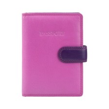 Visconti Women's Soft Leather Secure RFID Blocking Passport Cover Wallet Berry