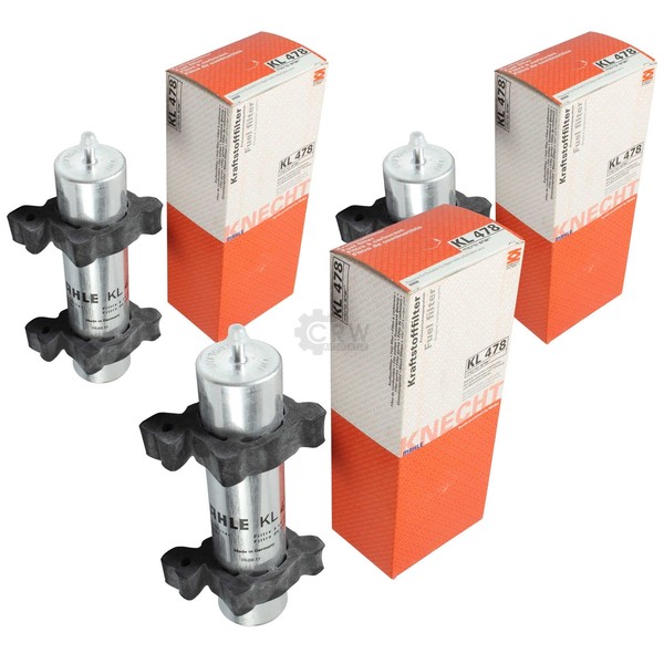 3X Mahle / Knecht Kraftstofffilter KL 478 Fuel Filter-image
