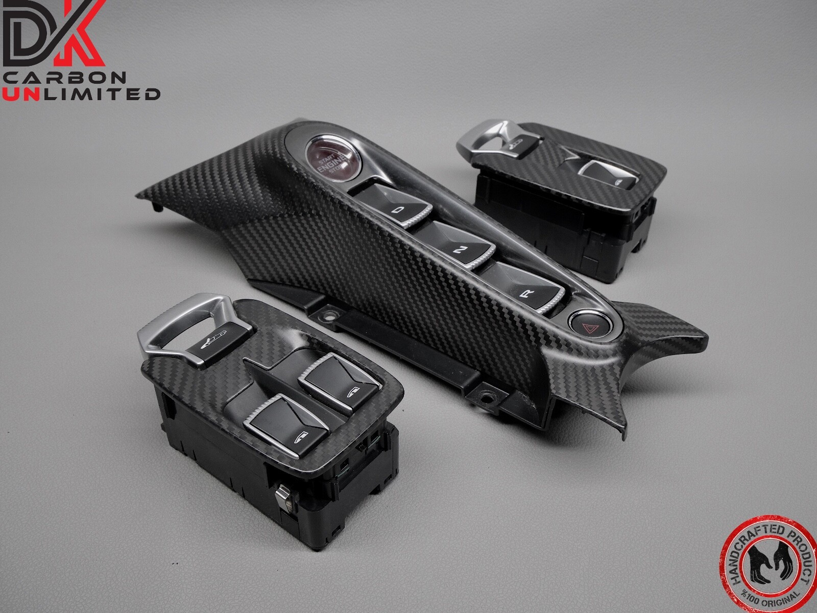 McLaren Artura MSO OEM Interior Satin Finish Carbon Gear & Window Switch Trims