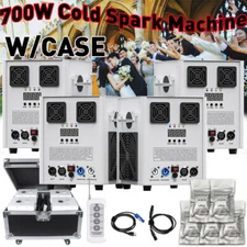 4PCS Cold Spark Machine 500W Stage Effect DMX Firework DJ Wedding 6.6-13ft &Case