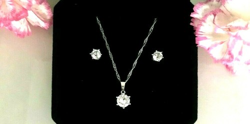 Women's Earring Necklace Cubic Zirconia 
