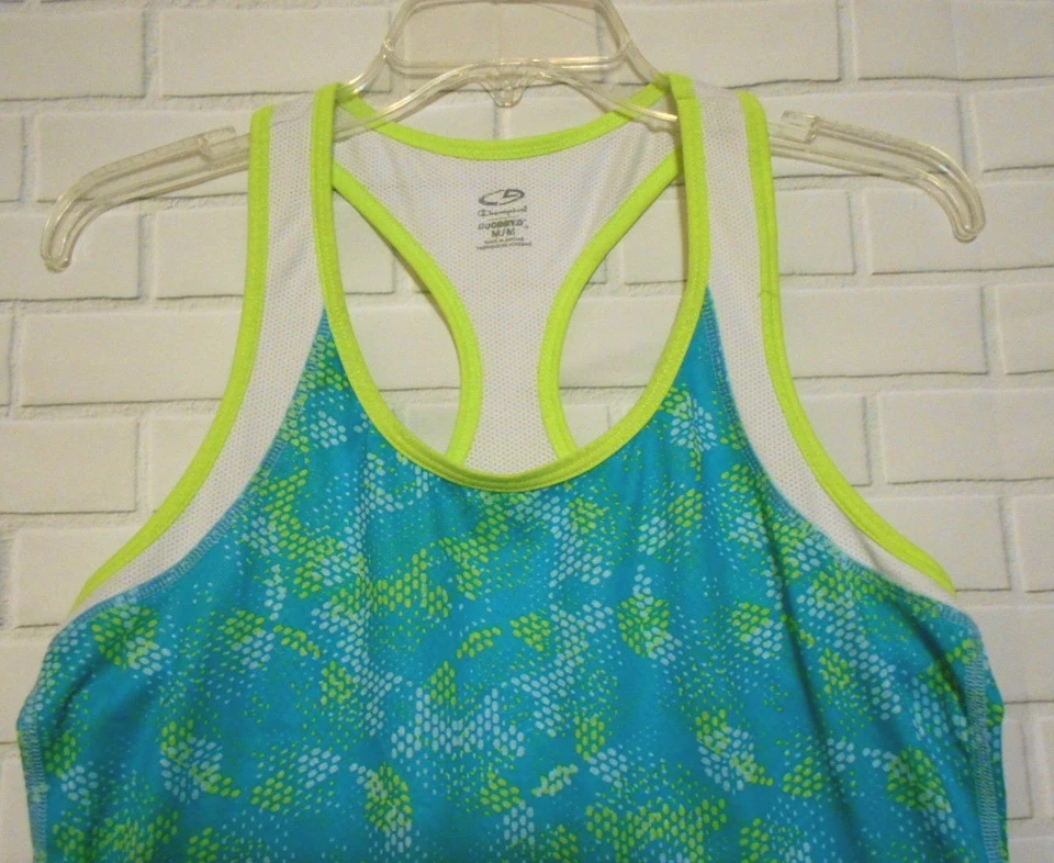 Camiseta sin mangas Champion Duodry para mujer talla mediana turquesa costera playera  Foto 2 de 4