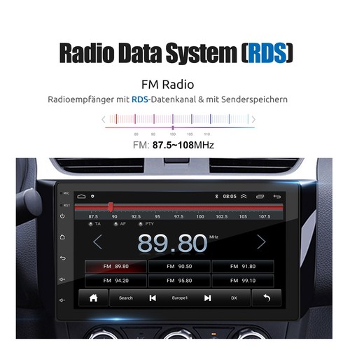 7" Carplay Autoradio Android 13 2+32G GPS SAT NAV RDS WiFi USB ASP 2 DIN Kamera - Bild 10 von 13