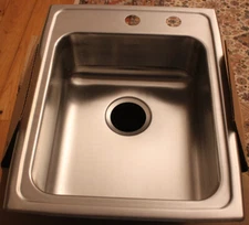 Elkay  LRAD172265MR2  Lustertone Stainless Steel 17x22x6.5"  2-Hole  1-Bowl Sink