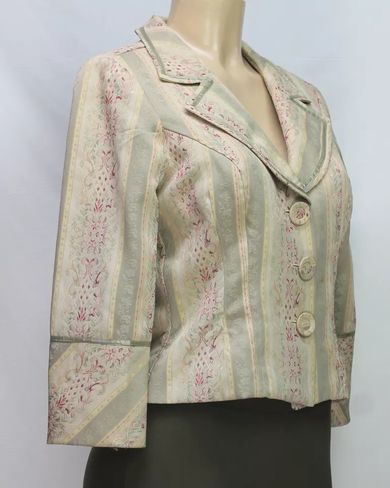 Matty M Women's Blazer Jacket 3/4 Sleeve Floral Multicolor Size S - Image 3 of 4