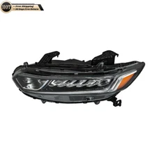 Silscvtt Left Headlight For Honda Accord 2018-2020 Halogen+LED DRL Chrome Clear