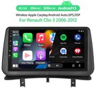 For Renault Clio 3 2006-2012 Android 13 Apple Carplay Car Stereo Radio GPS NAVI