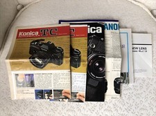Konica camera film brochure user manual catalog lens accessories