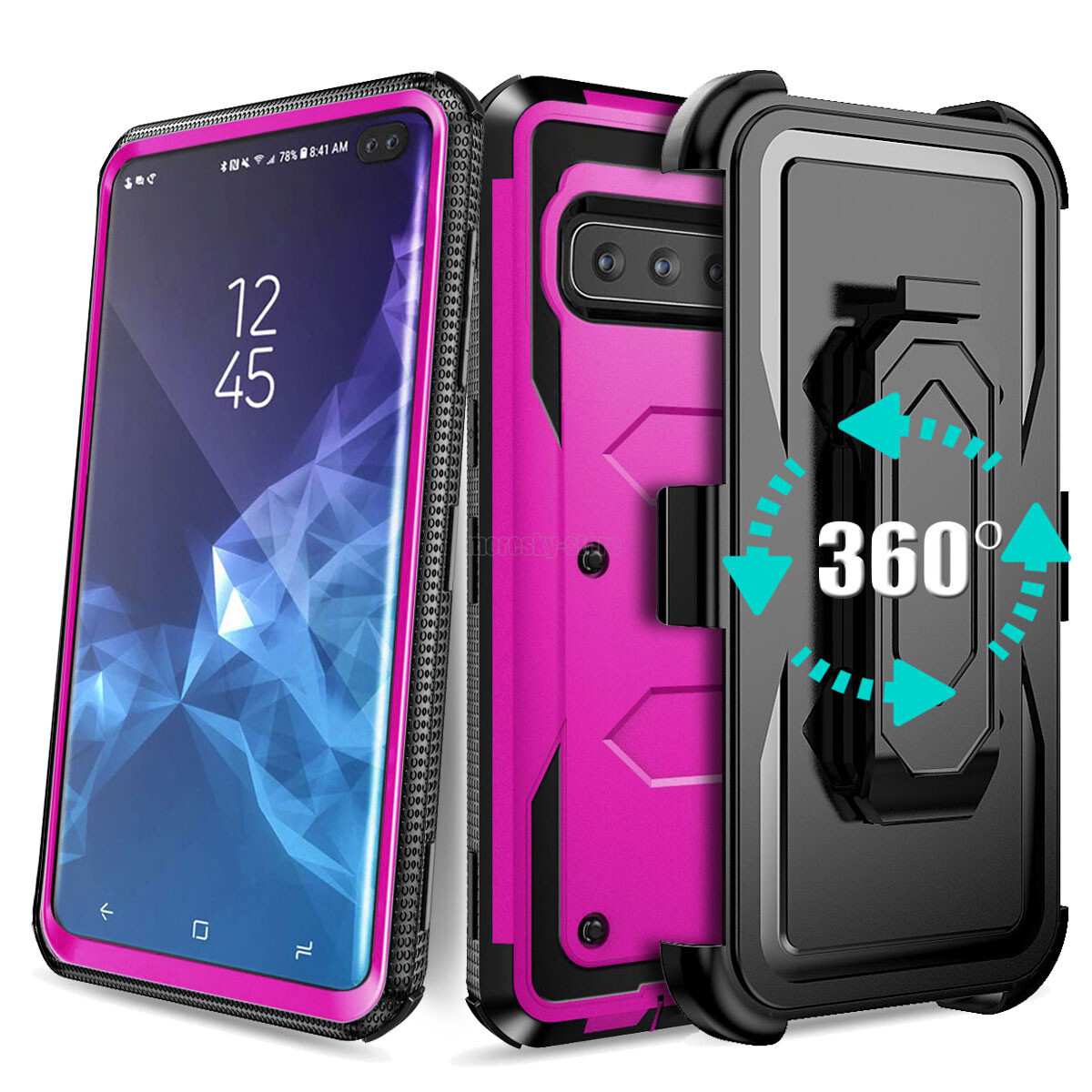 For Samsung Galaxy S10e S10 Plus Heavy Duty Clip Holder Case Cover