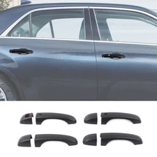 Matte Black Exterior Door Handle Decor Shell Cover Trim For Chrysler 300 2011+