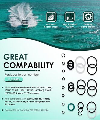26Pc Rebuild Trim Tilt Showa Motor Seal Kit 115225FS for Suzuki