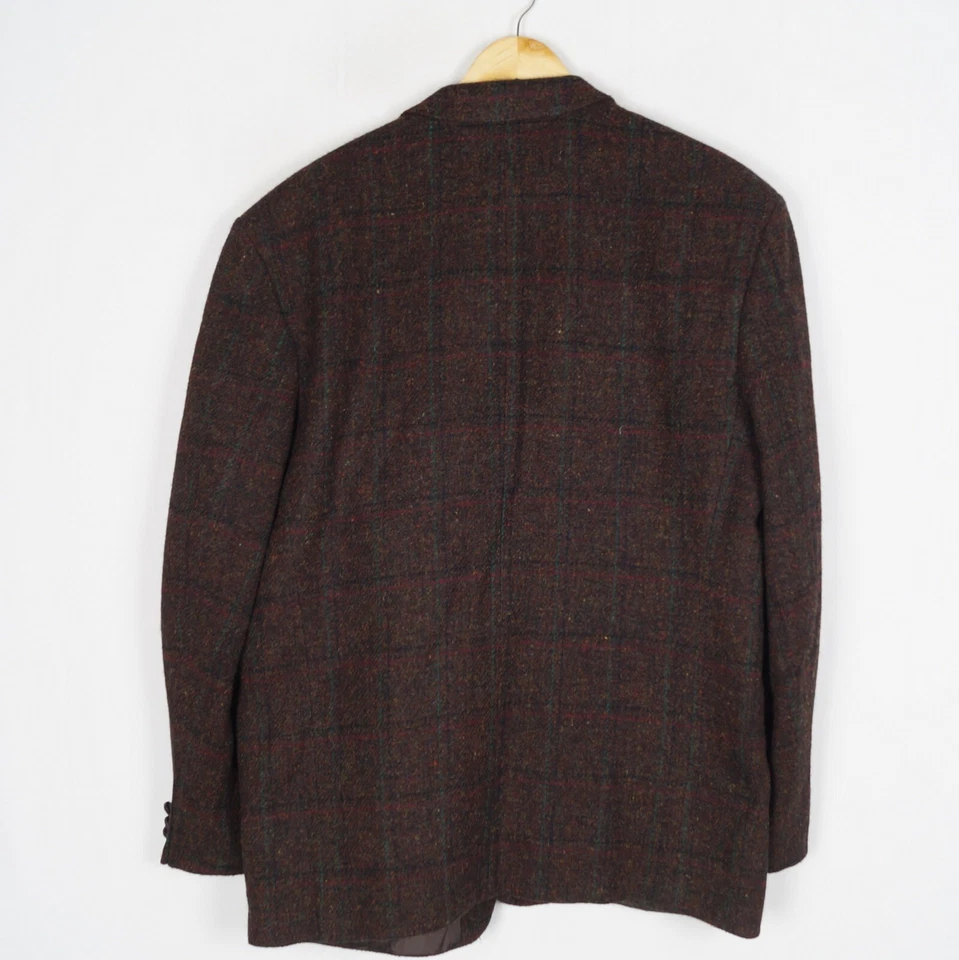 HARRIS TWEED WESTBURY Men Blazer Jacket Size 28 EU56 UK/US46 Brown Wool sv11943 - Image 2 of 4