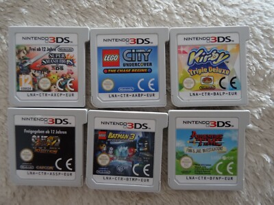 Nintendo 3ds Spielepaket, Street Fighter, Lego City, Super Smash, Kirby, Batman