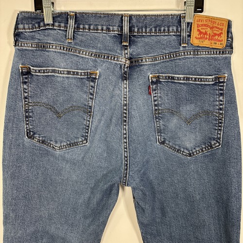 Levi’s 514 Jean 38 X 30 Straight Leg Classic Denim Everyday Stretch Medium Wash - Picture 4 of 7