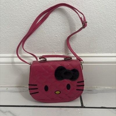 Hello Kitty Quilted Handbag with Pink Bow Hello Kitty White Face Quilted Handbag Purse Bag with Pink  main image 4
