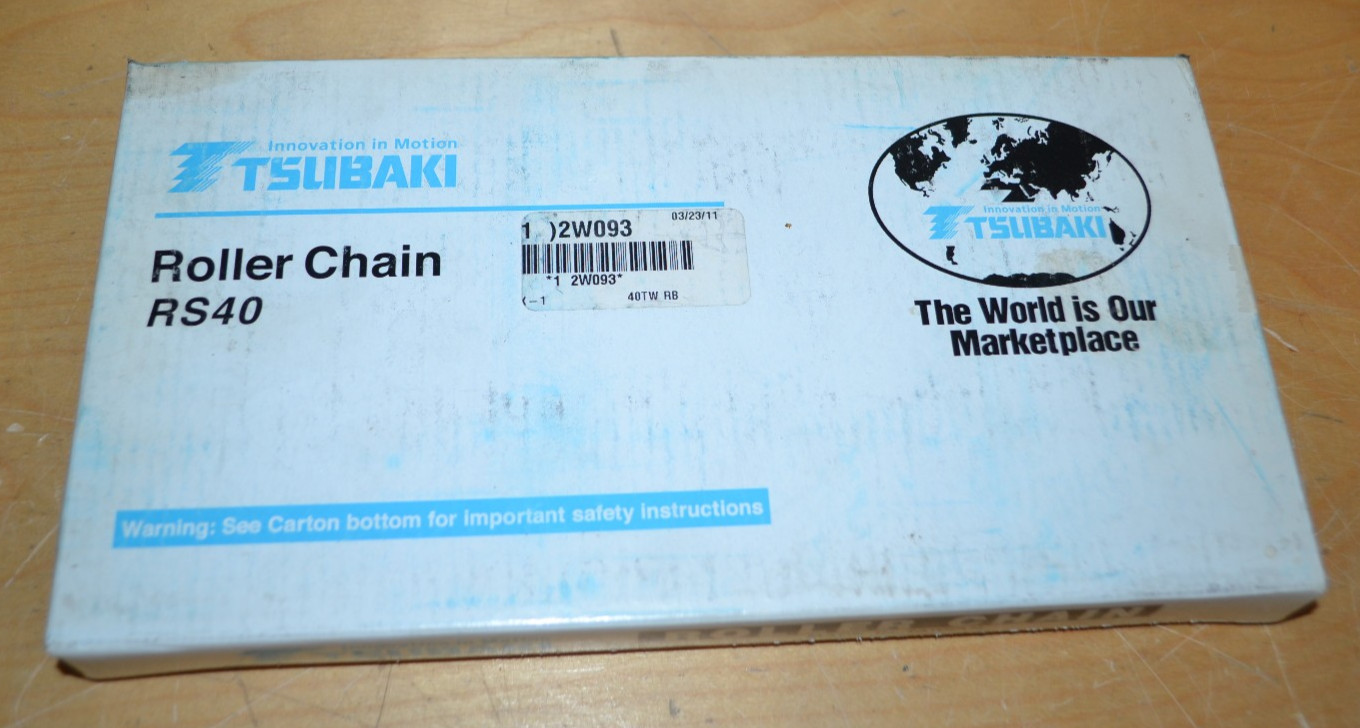 TSUBAKI ~ RS40 ROLLER CHAIN 10FT. 240 LINKS ~ FREE SHIPPING ~ (v)