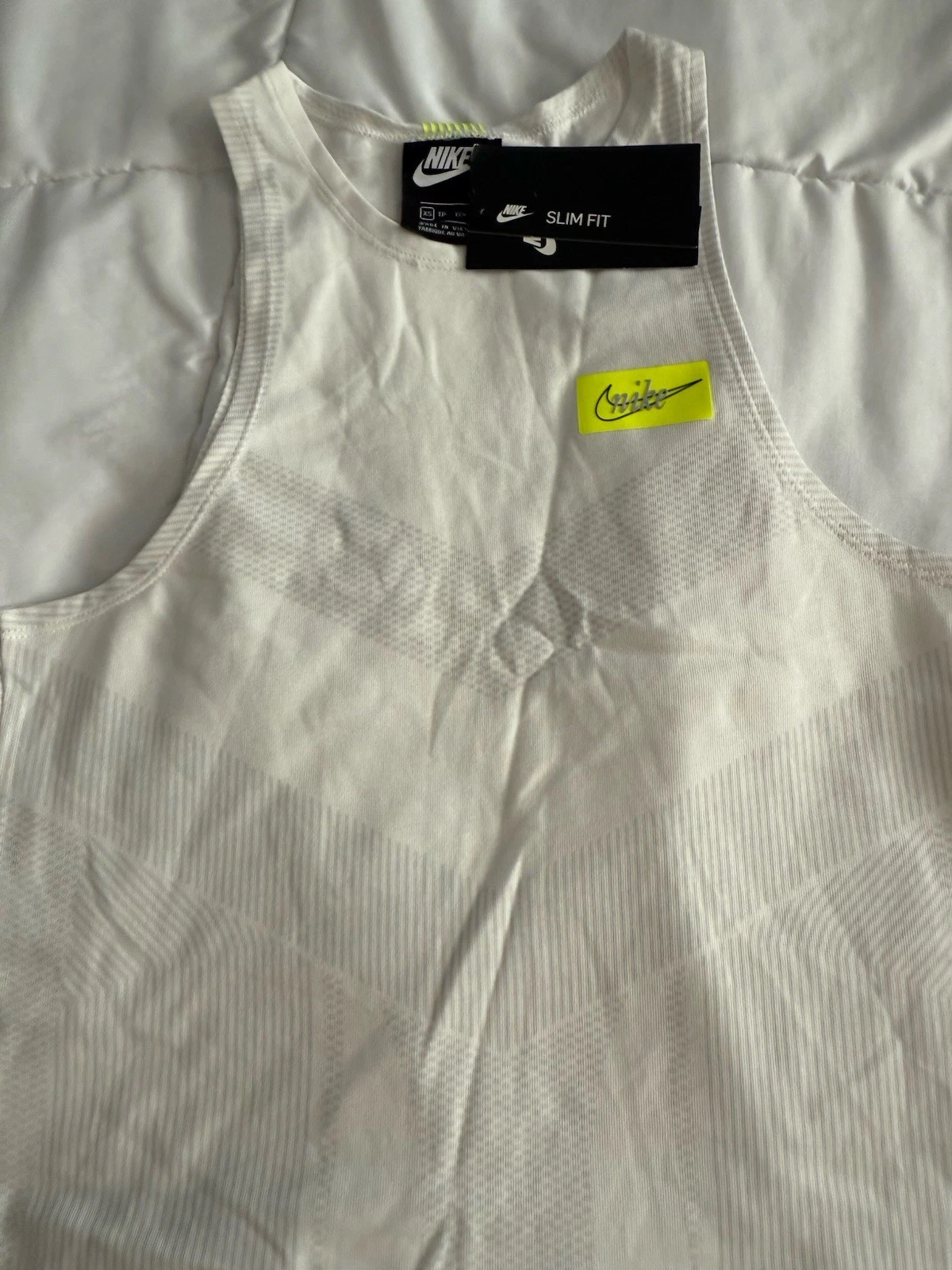 OFF WHITE Abito Nike donna abbigliamento sportivo crociera logo lounge Summit DC2797 121 bianco sporco XS