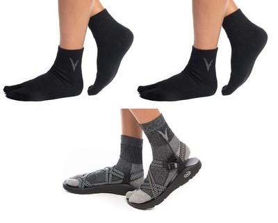 VToe Wool FlipFlop Tabi Socks Fits Men 8.510.5 Women 911.5 3 PCS