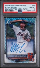 2025 BOWMAN MB BOWMAN PRSPCT MEGA AUTOS #NM NOLAN MCLEAN PSA 8