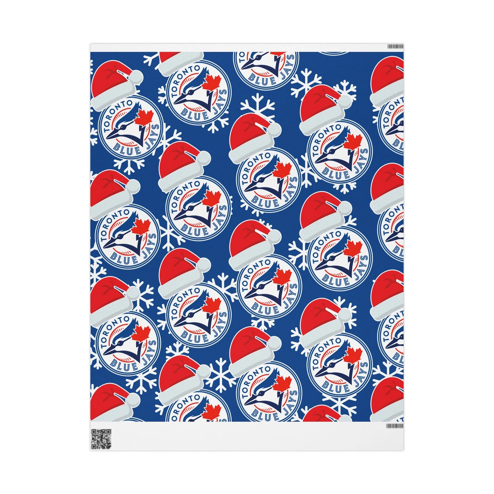 Toronto Blue Jays Gift Wrapping Paper, Baseball Team Holiday