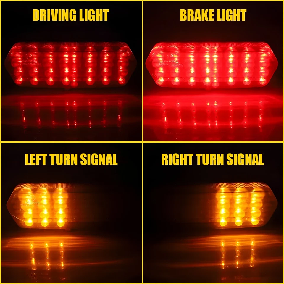 LED Motorcycle Brake Light Tail Integrated Signal Turn For Honda Grom125 MSX125 - Image 3 of 4