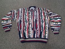 Vtg 80s Executive Suite COOGI Cosby Style 3D 100 Cotton Pullover Sweater M EVC