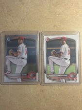 Chase Burns 2025 Bowman Chrome Prospects Chrome & Paper Base Reds