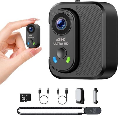 4K Mini Action Cam & Bodycam Körperkamera EIS 150° Weitwinkel POV Vlog Kamera DE