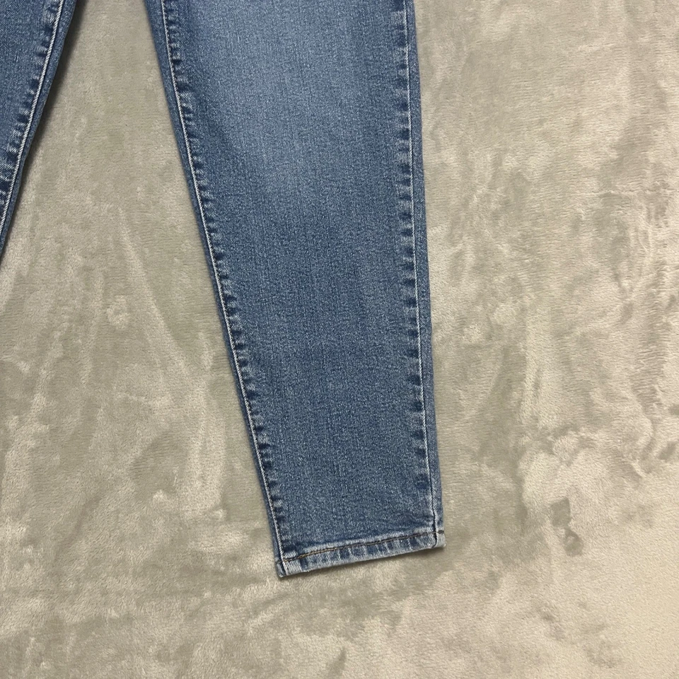 Levi Strauss Co 高腰妈妈牛仔裤蓝色牛仔布 28 码 — 第 2/4 张图片
