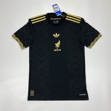 NEW Mexico 2025 Men's S  De Oro Black Gold AUTHENTIC Soccer Jersey Adidas JF2639