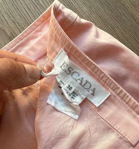 Vintage Escada Pink Cotton Midi Skirt - Picture 7 of 9