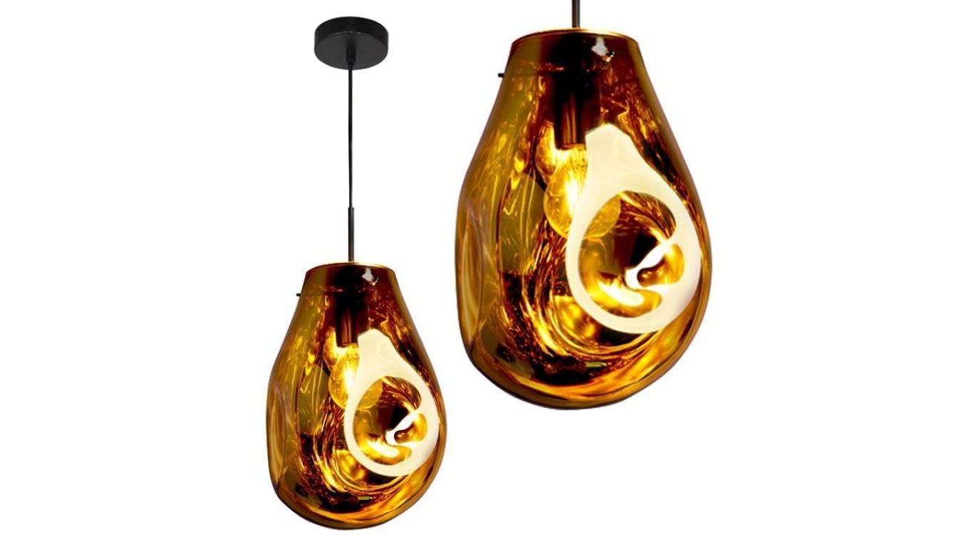 Настольная лампа sufitowa szklana KIMBERLY GOLD 1x E27 GOLDLUX